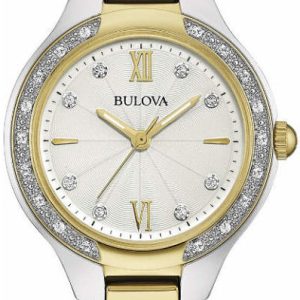 Bulova Damklocka 98R221 Silverfärgad/Gulguldtonat stål Ø28 mm