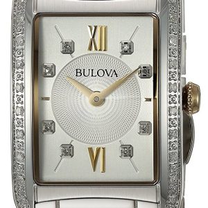 Bulova Damklocka 98R227 Diamond Silverfärgad/Gulguldtonat stål