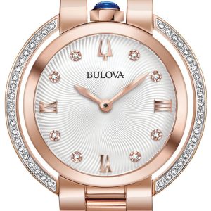 Bulova Damklocka 98R248 Diamond Silverfärgad/Roséguldstonat stål