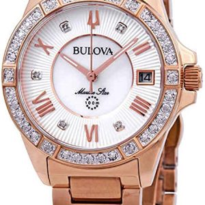 Bulova Damklocka 98R258 Silverfärgad/Roséguldstonat stål Ø32 mm