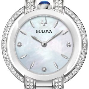 Bulova Damklocka 98R265 Diamond Vit/Keramik Ø35 mm