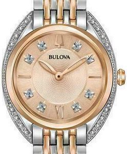 Bulova Damklocka 98R275 Roséguldstonad/Roséguldstonat stål Ø30 mm