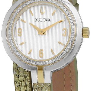 Bulova Damklocka 98R278 Rhapsody Vit/Läder Ø30 mm