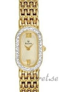 Bulova Damklocka 98R95 Diamonds Dam Vit/Gulguldtonat stål Ø14 mm