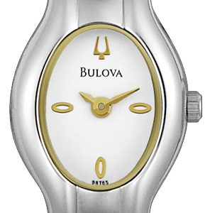 Bulova Damklocka 98T65 Vit/Stål Ø18 mm