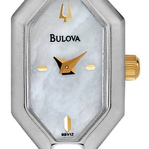 Bulova Damklocka 98V12 Vit/Stål Ø22 mm