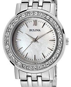 Bulova Damklocka 98X111 Crystal Silverfärgad/Stål Ø29 mm