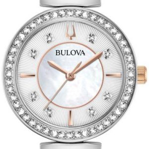 Bulova Damklocka 98X126 Vit/Stål Ø30 mm