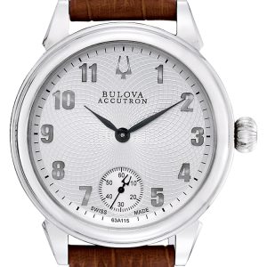 Bulova Herrklocka 63A115 Accutron Silverfärgad/Läder Ø42 mm