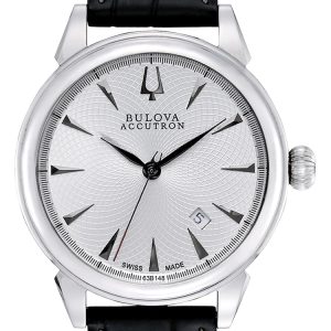 Bulova Herrklocka 63B148 Accutron Silverfärgad/Läder Ø42 mm