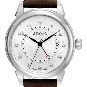 Bulova Herrklocka 63B153 Accutron Silverfärgad/Läder Ø42 mm