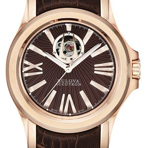 Bulova Herrklocka 64A102 Accutron Brun/Läder Ø40 mm