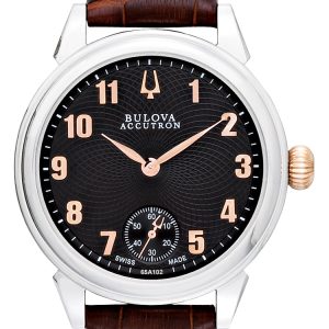 Bulova Herrklocka 65A102 Accutron Svart/Läder Ø42 mm