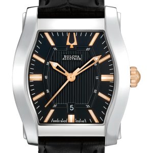 Bulova Herrklocka 65B146 Accutron Svart/Läder