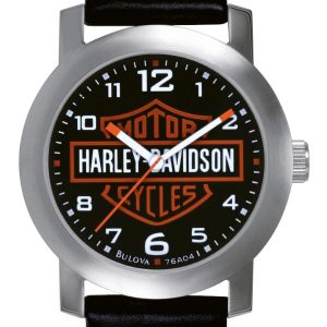 Bulova Herrklocka 76A04 Harley-Davidson Svart/Läder