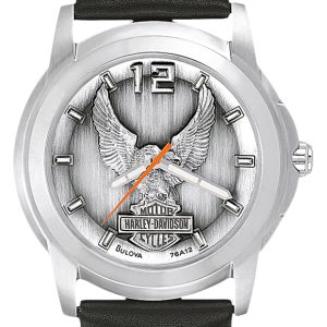 Bulova Herrklocka 76A12 Harley-Davidson Silverfärgad/Läder