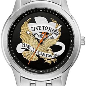 Bulova Herrklocka 76A167 Harley-Davidson Svart/Stål Ø43 mm