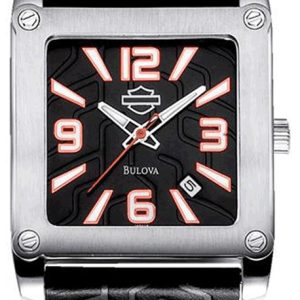 Bulova Herrklocka 76B145 Harley-Davidson Svart/Läder