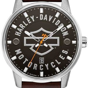 Bulova Herrklocka 76B178 Harley-Davidson Brun/Läder Ø45 mm