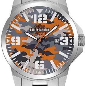 Bulova Herrklocka 76B190 Harley-Davidson Flerfärgad/Stål Ø42 mm