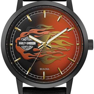 Bulova Herrklocka 78A123 Harley-Davidson Flerfärgad/Läder Ø40 mm