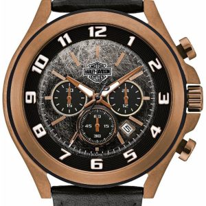 Bulova Herrklocka 78B148 Harley-Davidson Grå/Läder Ø43.5 mm