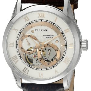 Bulova Herrklocka 96A172 Vit/Läder Ø41 mm