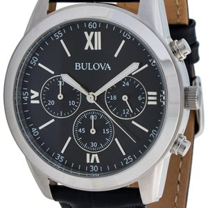 Bulova Herrklocka 96A173 Svart/Läder Ø40 mm