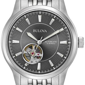 Bulova Herrklocka 96A190 Window Grå/Stål Ø40 mm