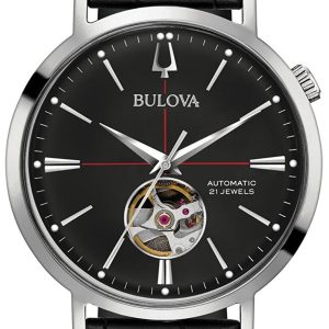 Bulova Herrklocka 96A201 Dress Svart/Läder Ø41 mm