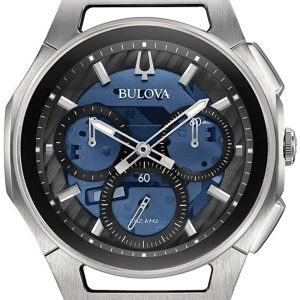 Bulova Herrklocka 96A205 Curv Blå/Stål Ø44 mm