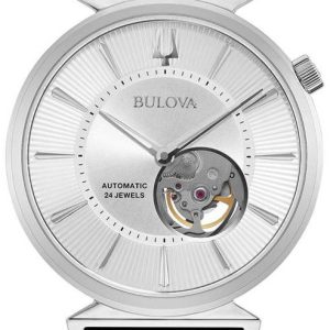 Bulova Herrklocka 96A240 Silverfärgad/Läder Ø44 mm