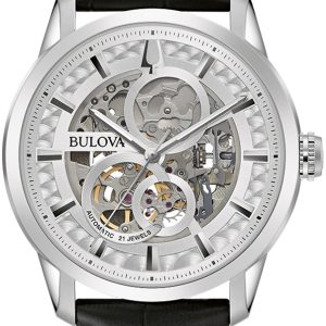 Bulova Herrklocka 96A266 Sutton Silverfärgad/Läder Ø43 mm