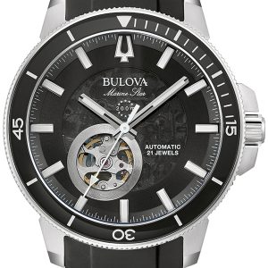 Bulova Herrklocka 96A288 Marine Star Svart/Plast Ø45 mm