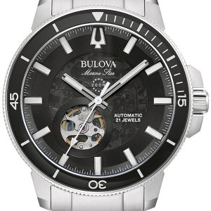 Bulova Herrklocka 96A290 Marine Star Svart/Stål Ø45 mm