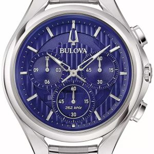 Bulova Herrklocka 96A302 Curv Blå/Stål Ø45 mm