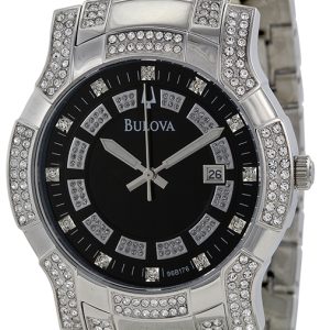 Bulova Herrklocka 96B176 Crystal Svart/Stål Ø42 mm