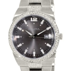 Bulova Herrklocka 96B221 Crystal Grå/Stål Ø43 mm