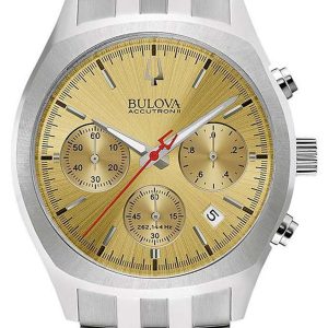 Bulova Herrklocka 96B239 Accutron Gulguldstonad/Stål Ø41 mm