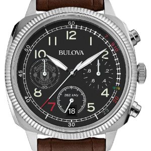 Bulova Herrklocka 96B250 Svart/Läder