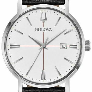 Bulova Herrklocka 96B284 Vit/Läder Ø39 mm