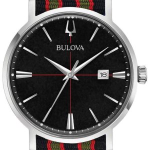 Bulova Herrklocka 96B317 Classic Svart/Textil Ø39 mm