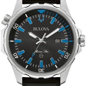 Bulova Herrklocka 96B337 Svart/Gummi Ø43 mm