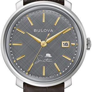 Bulova Herrklocka 96B345 Sinatra Grå/Läder Ø40 mm