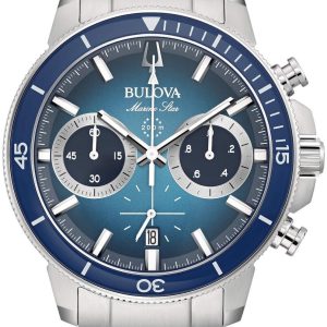 Bulova Herrklocka 96B380 Marine Star Blå/Stål Ø45 mm