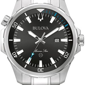 Bulova Herrklocka 96B382 Marine Star Svart/Stål Ø44 mm