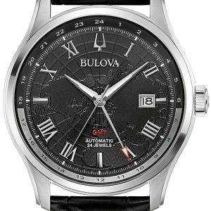 Bulova Herrklocka 96B387 Wilton Svart/Läder Ø43 mm