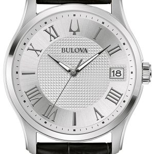 Bulova Herrklocka 96B388 Wilton Silverfärgad/Läder Ø41 mm