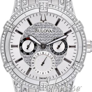 Bulova Herrklocka 96C109 Crystal Silverfärgad/Stål Ø44 mm