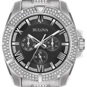 Bulova Herrklocka 96C126 Svart/Stål Ø44 mm